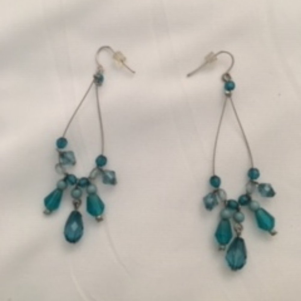 Blue drop earrings